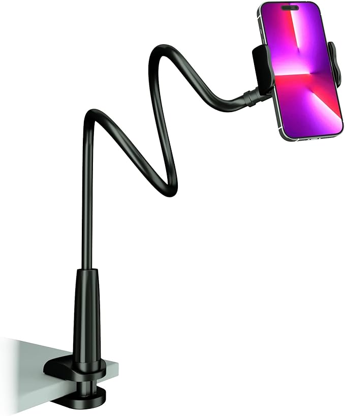 Cell Phone Clip Bed Stand Holder (Black)